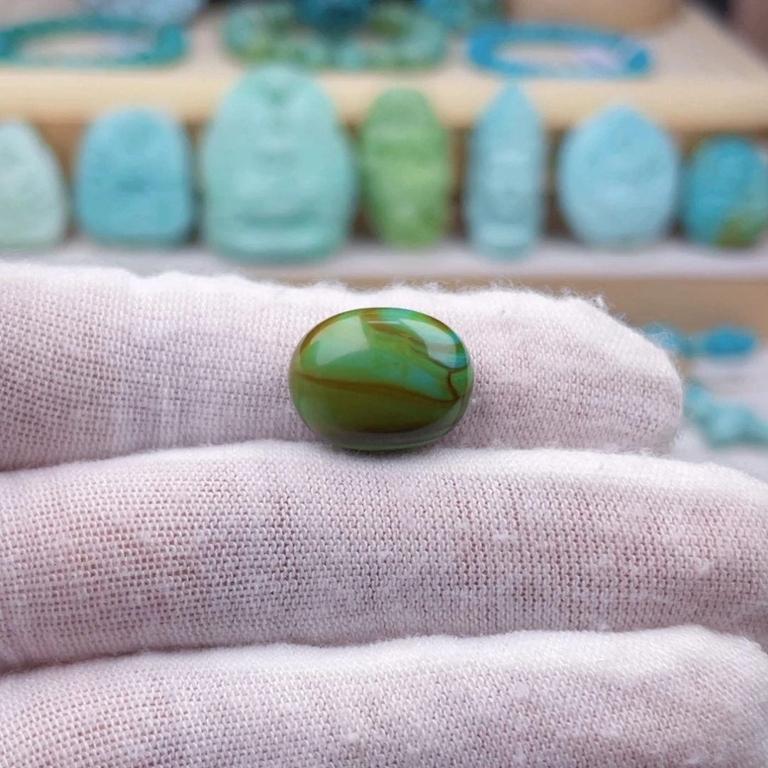 未镶嵌绿松石珠宝奇石12.3mm