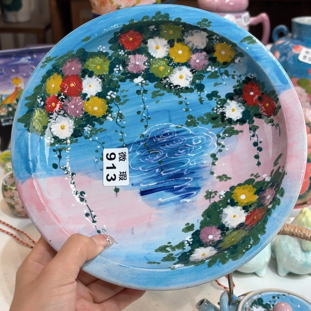 景德镇手绘高温釉下彩陶瓷茶具