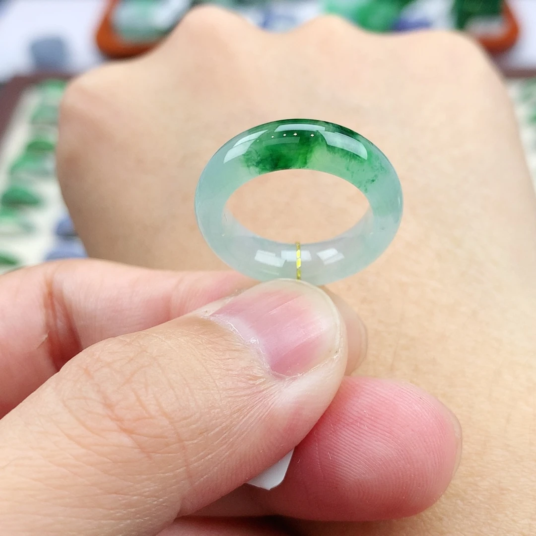 翡翠未镶嵌戒指9号