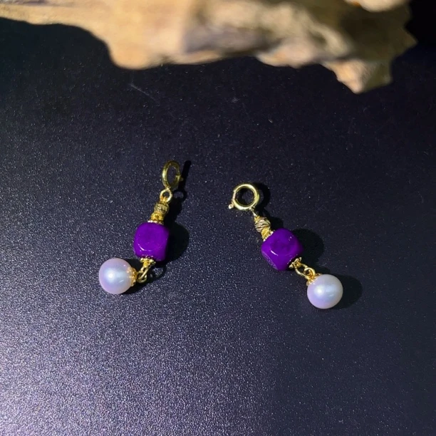 【圣芭黎】18k天然舒俱来吊坠方圆帝王紫5多样性发一DD2022