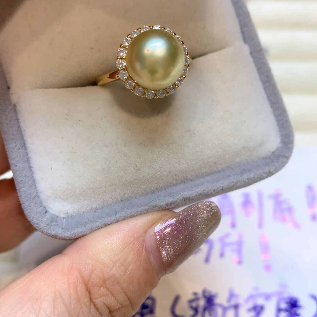 海水珍珠戒指银S925镶嵌