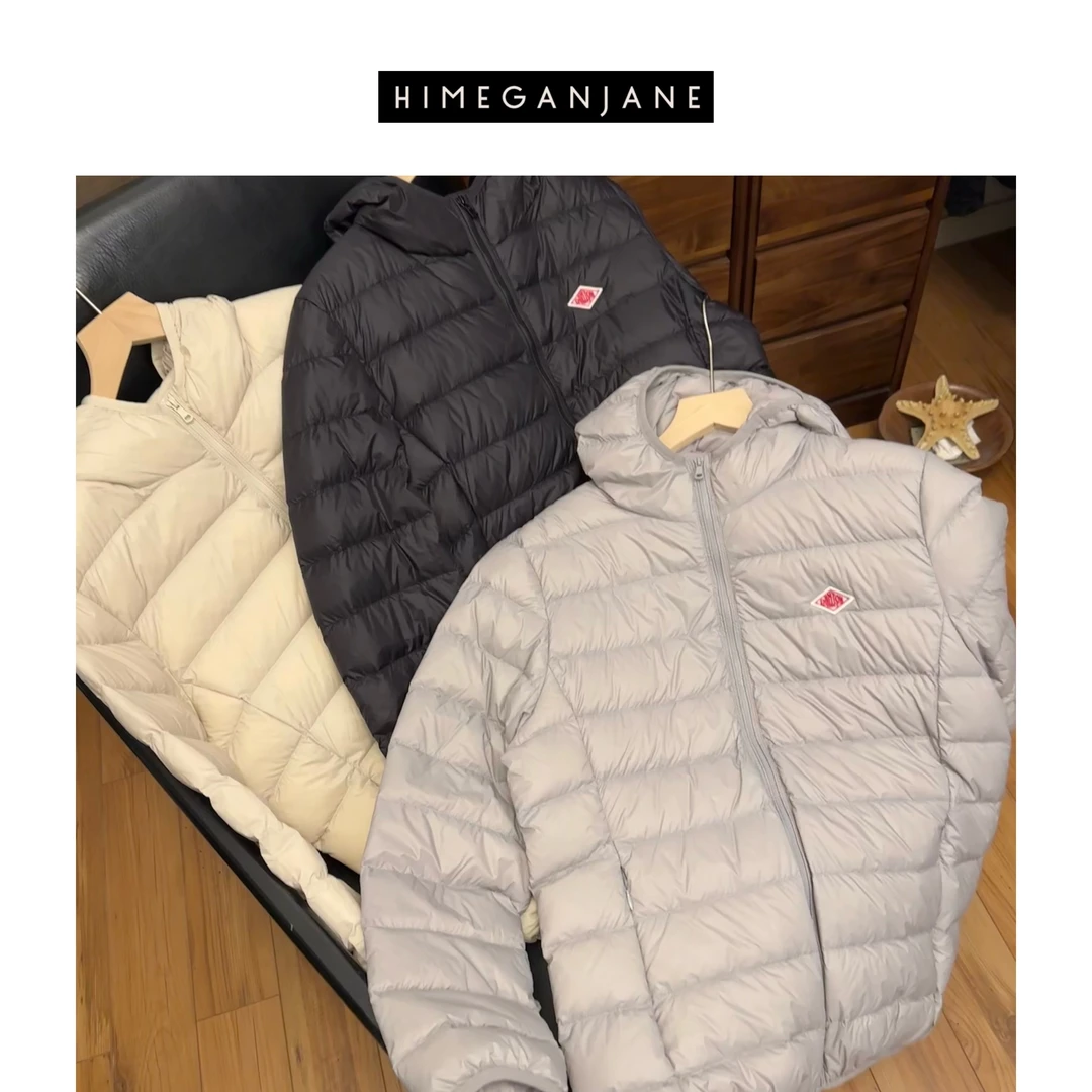 HIMEGANJANE 百搭款轻薄连帽羽绒服外套 241166