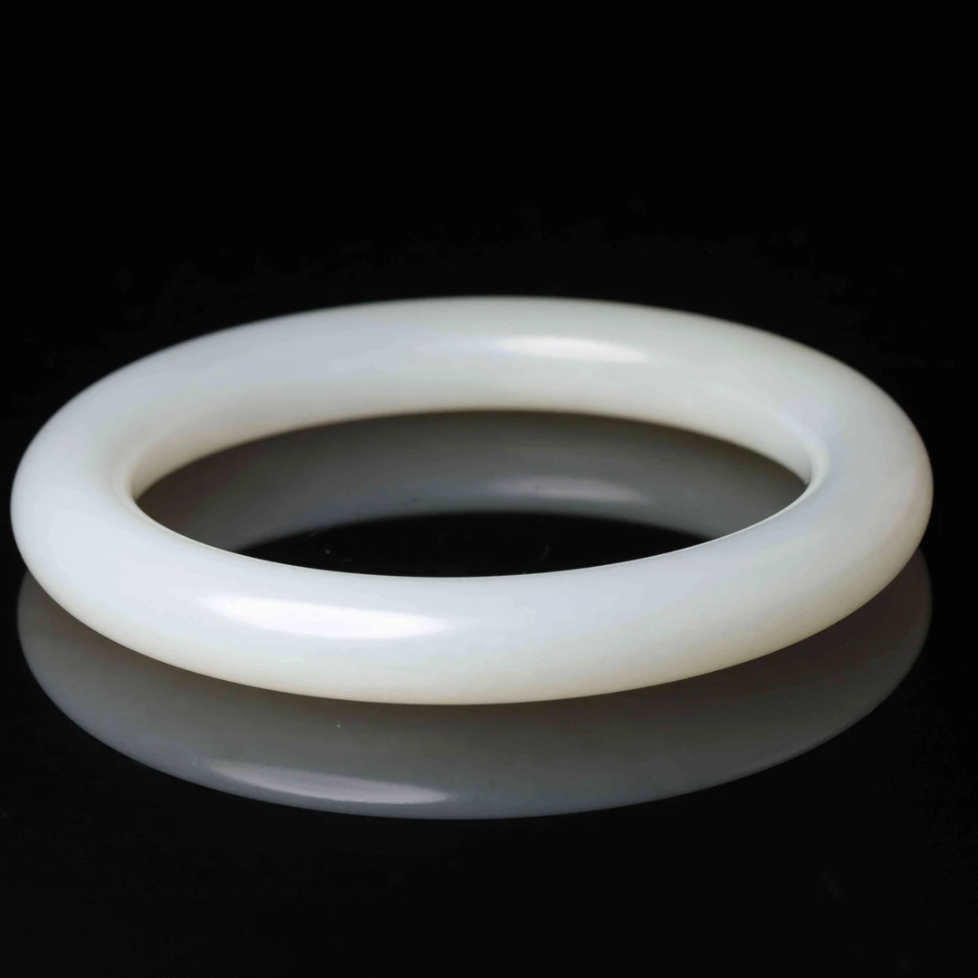 清代和田玉圆条手镯-NX