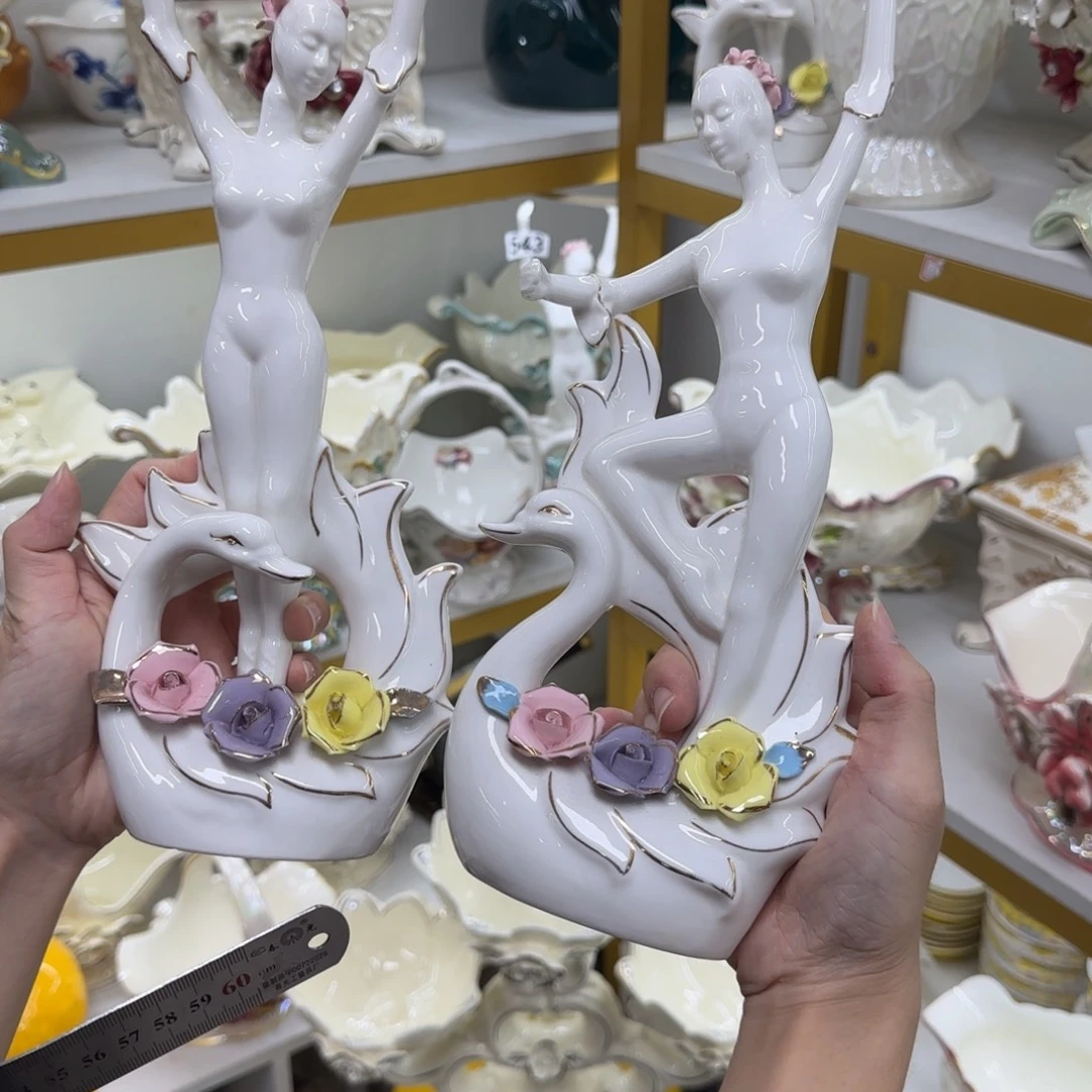 瓷片陶瓷工艺花瓶摆件