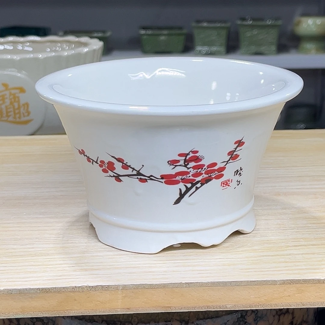 陶瓷绿植多肉微瑕花盆口径15*9