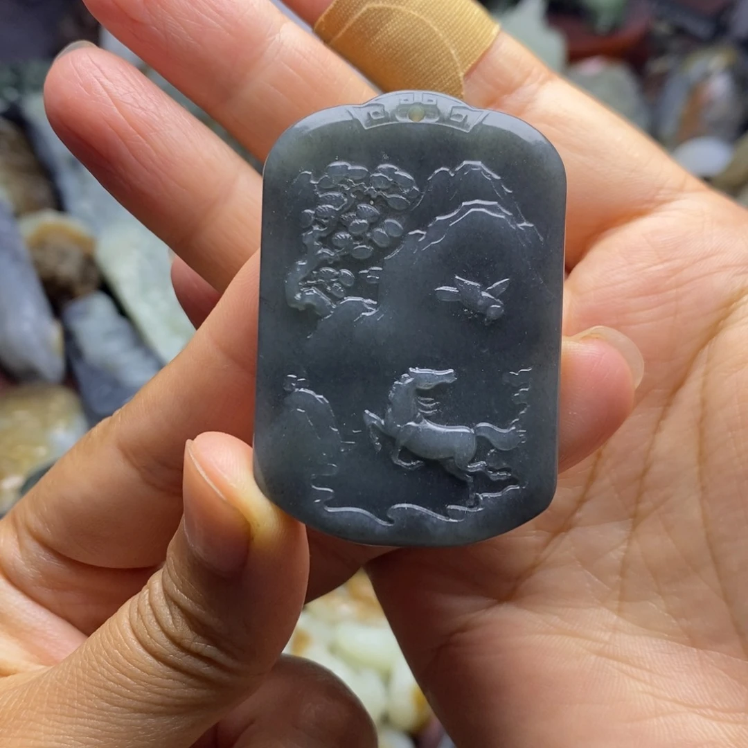 和田玉未镶嵌挂件