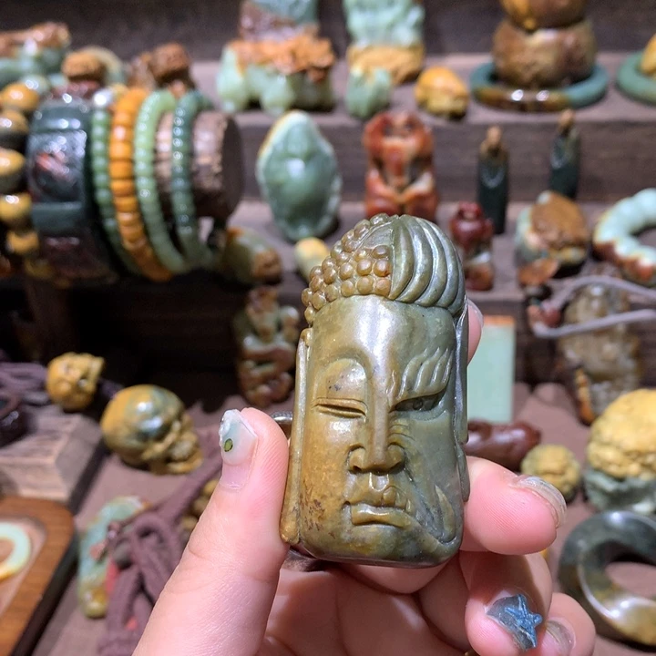 岫岩河磨玉（透闪石质玉）未镶嵌把件