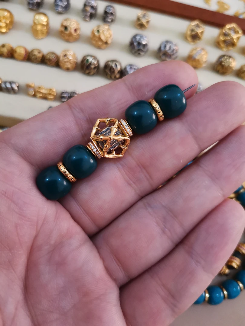 925银银制品 x老板配饰一组塔8mm唐草