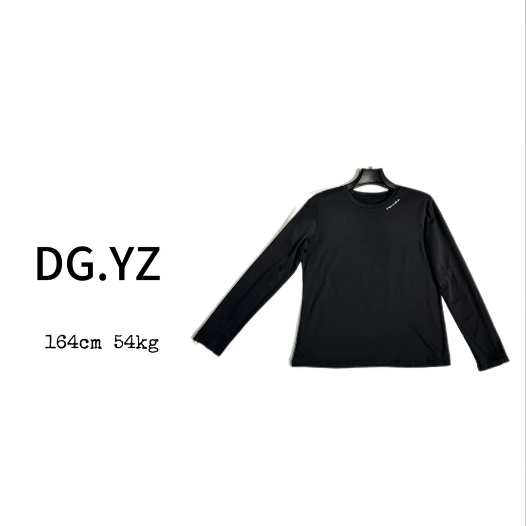 【樱子家】2560F圆领英文字母logo简约纯色基础打底长袖上衣