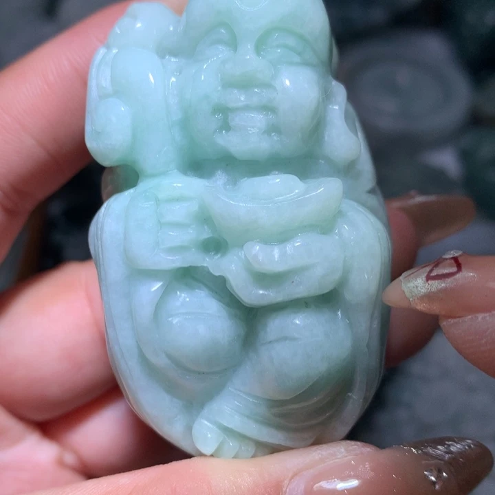 翡翠未镶嵌颈饰保真天然A货翡翠