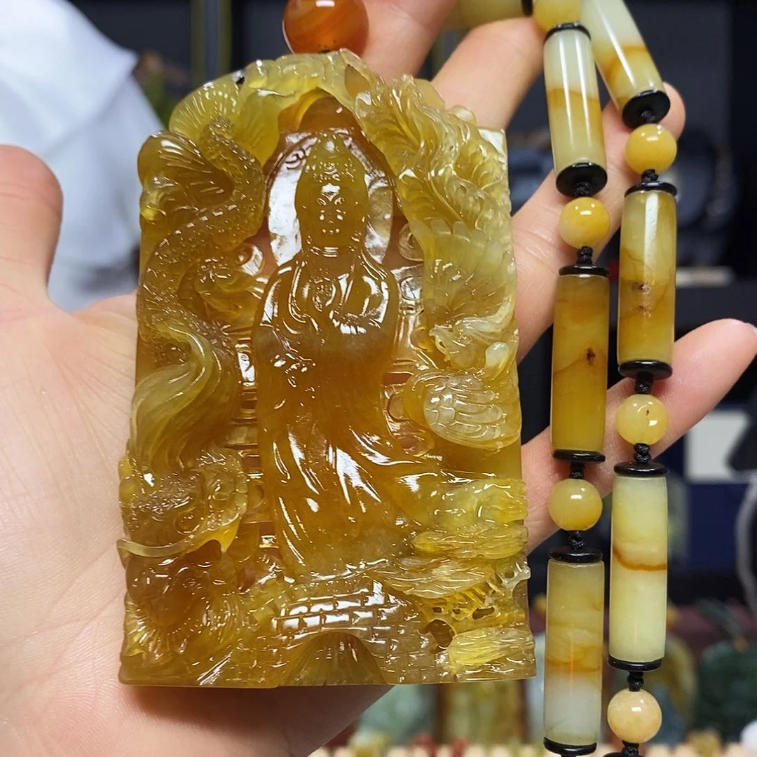 岫玉未镶嵌挂件吊坠