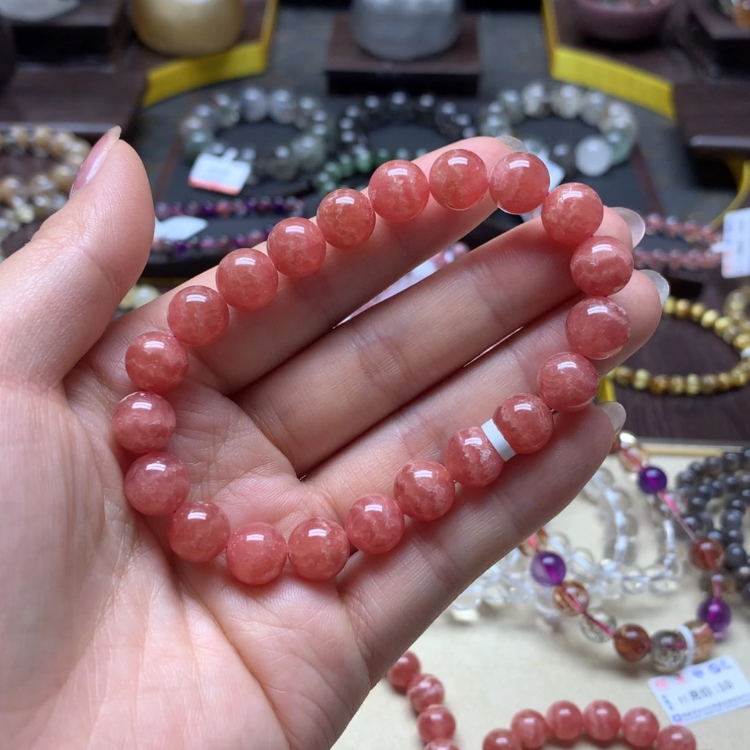 菱锰矿（红纹石）未镶嵌手链手链