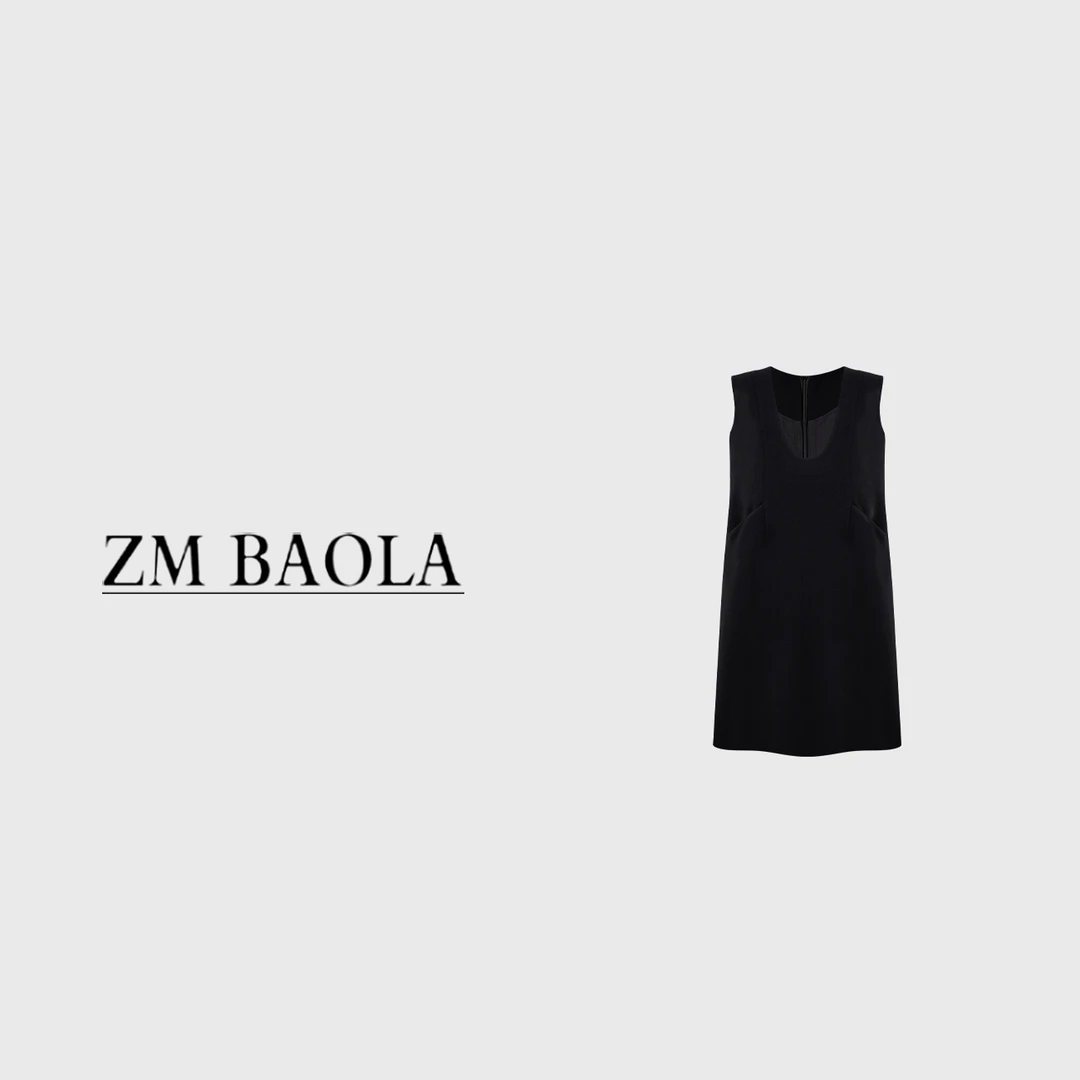 ZM BAOLA【空谷】重工极简纯色 显瘦遮肉连衣裙BS6271-S3