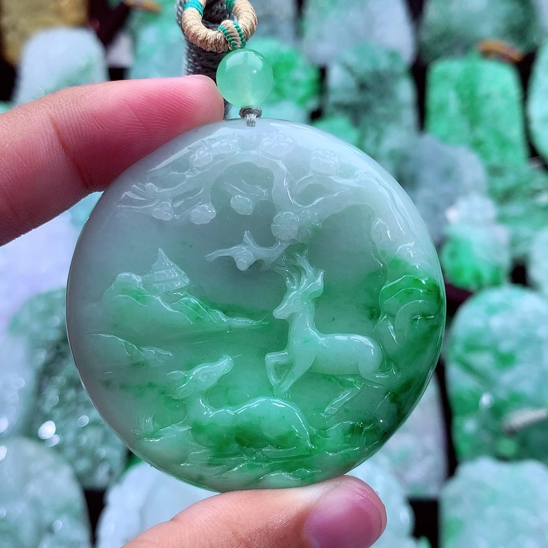 翡翠未镶嵌吊坠(不含链)
