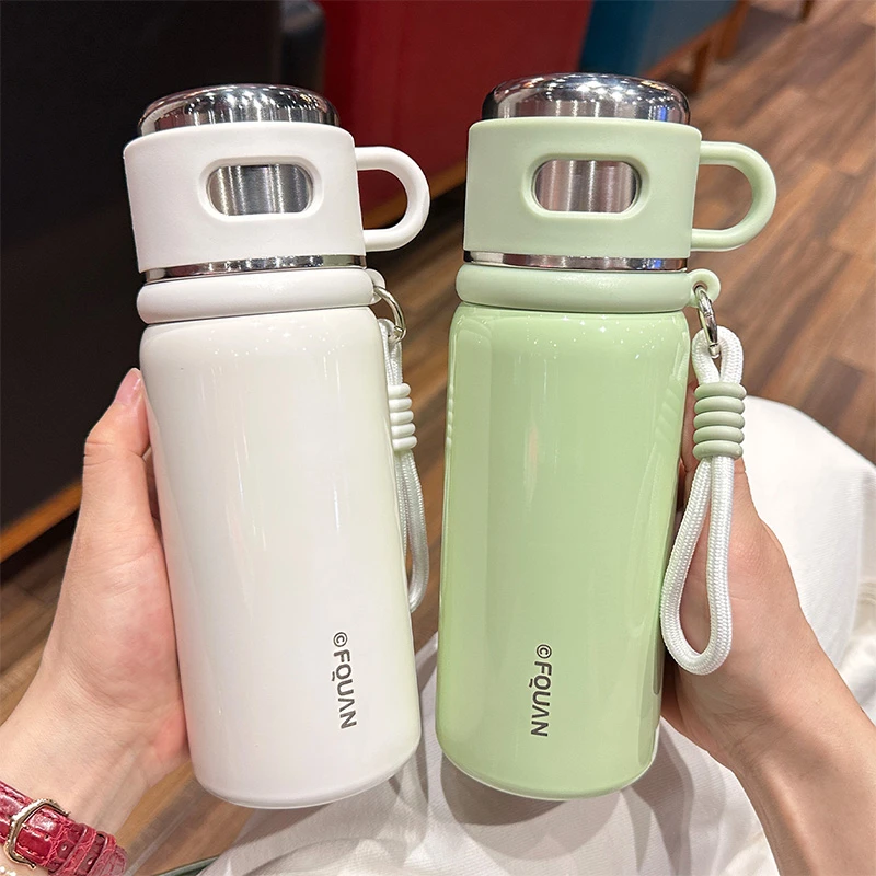 简约保温杯学生上学专用吸管杯女生带盖水杯子爆款2025新款高颜值