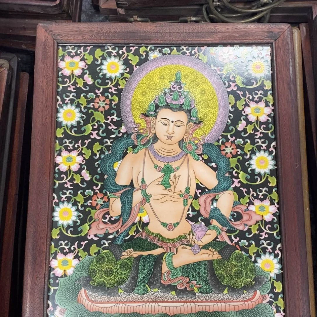瓷片37*28*1景德镇瓷板画柴窑烧制