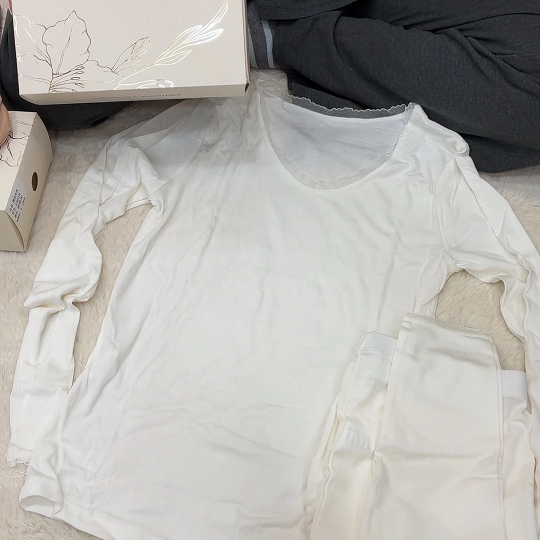 棉秋衣秋裤25018天使白 90-130斤