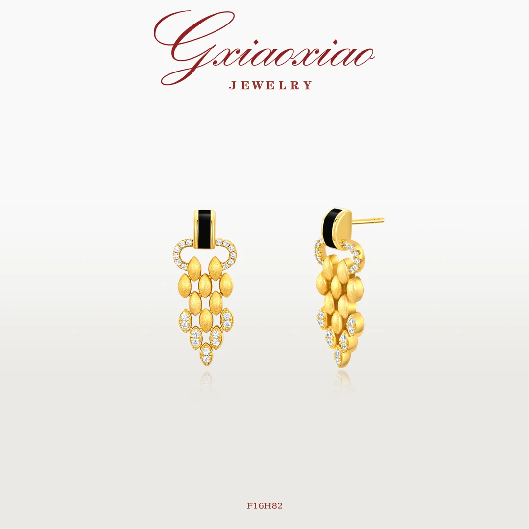 G XIAOXIAO 【星露垂梦】法式气质高级耳环 F16H81 F16H82