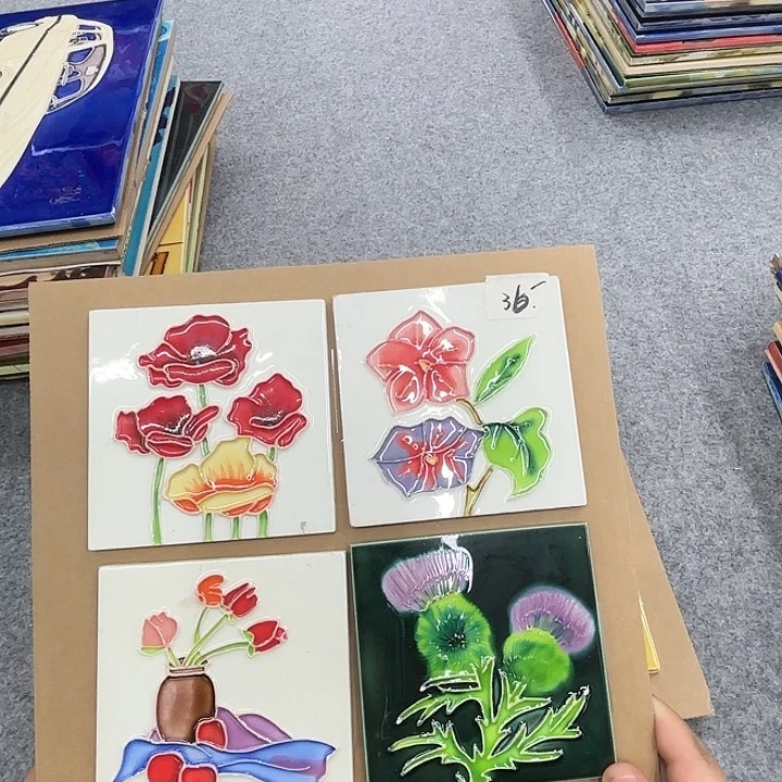 陶瓷板画10/10四个微瑕