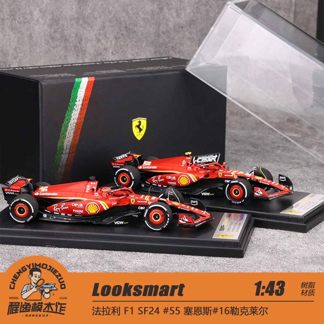 Looksmart1:43法拉利F1 SF24 塞恩斯winner 澳大利亚2024树脂车模