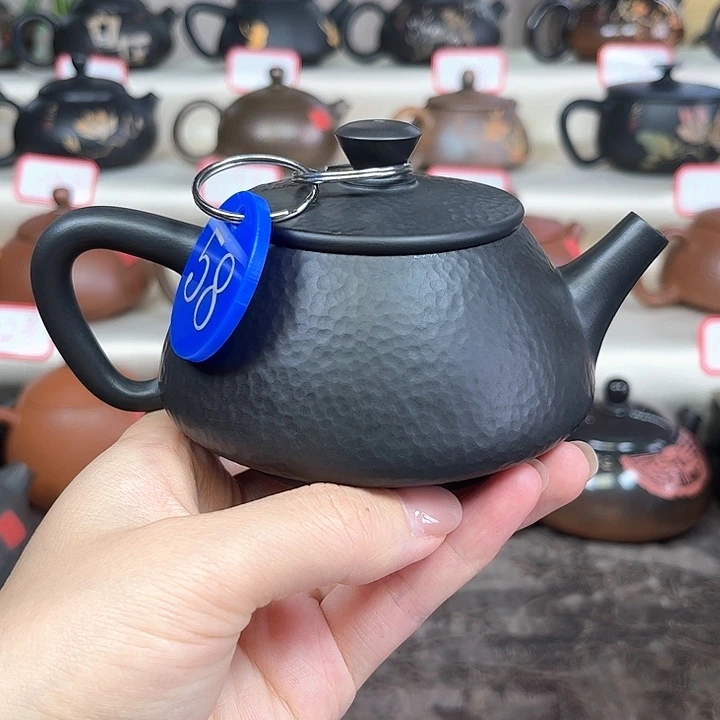 190毫升纯手工锤纹石瓢壶