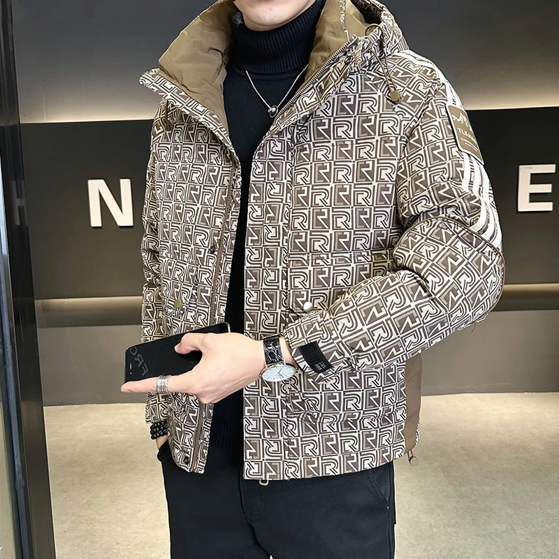高端设计感羽绒服男士冬季加厚保暖连帽休闲百搭外套时尚百搭帅气