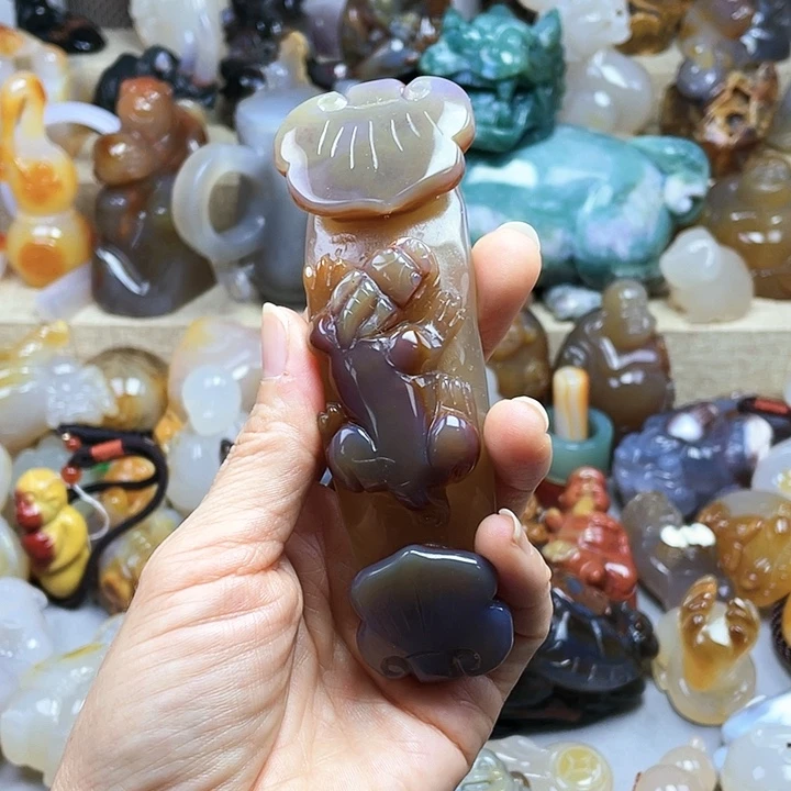 玛瑙/玉髓饰品未镶嵌偶*