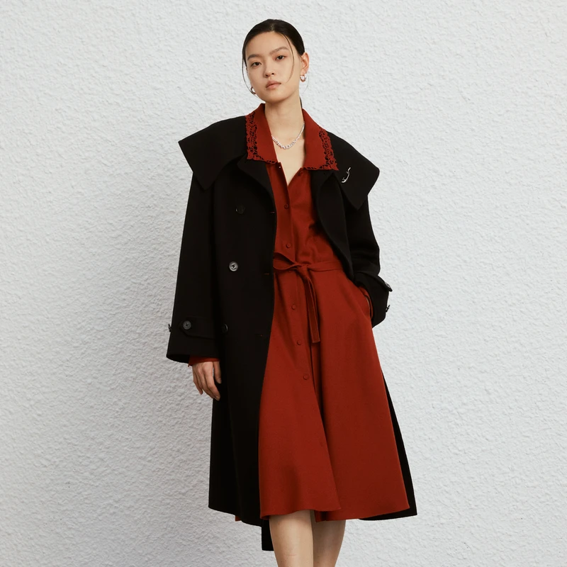 【粉丝专属】Bouthentique女士时尚气质中长款呢料大衣222421C1M30