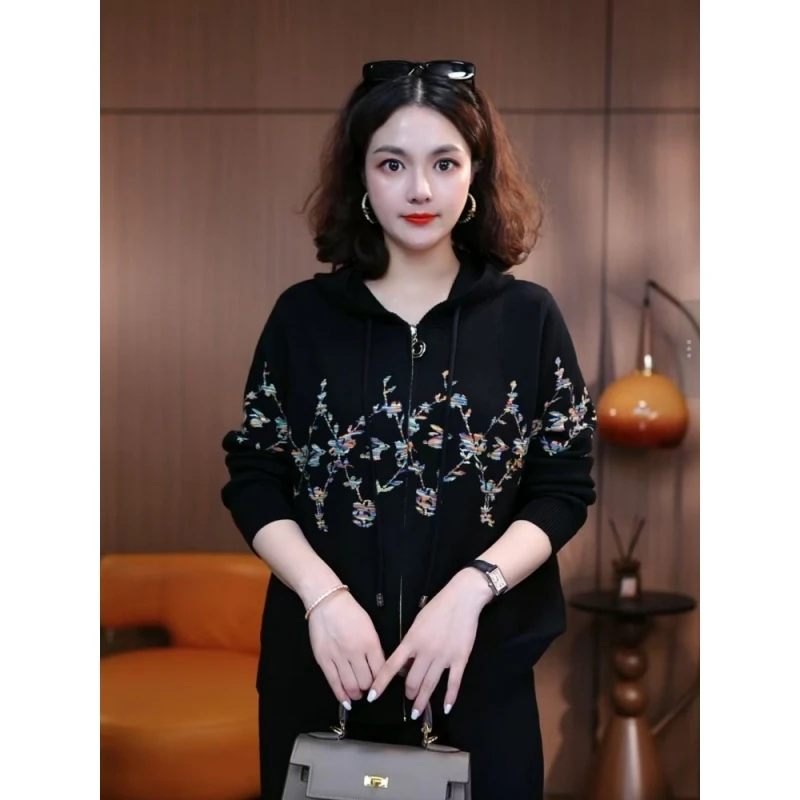 翎羽藏韵-新款针织衫毛衣洋气女百搭冬季显瘦保暖气质宽松中老年