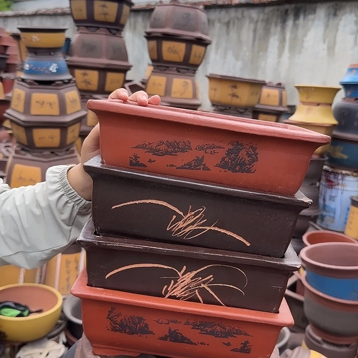 26+26红马槽+26+26棕色马槽花盆