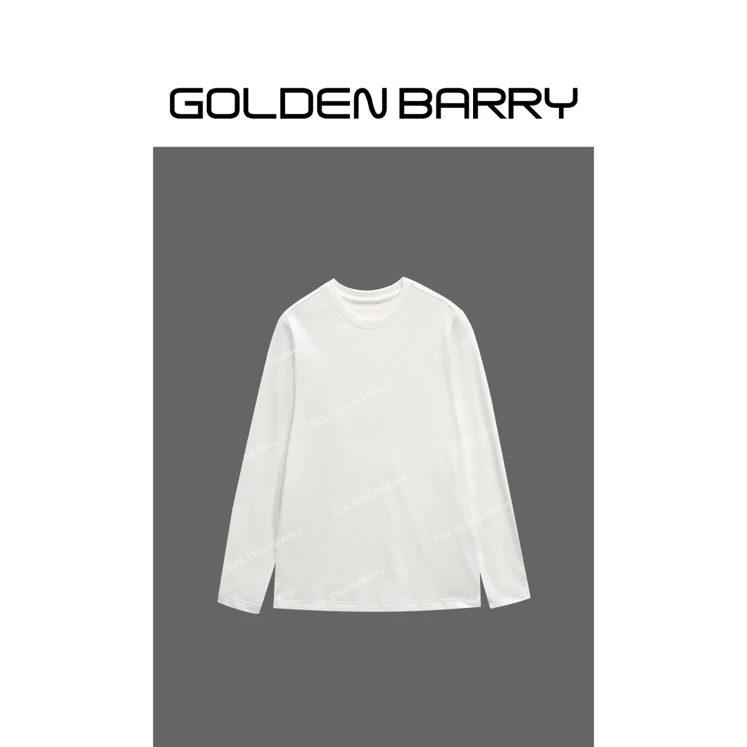 GOLDENBARRY|202474百搭显瘦正肩长袖T恤圆领长袖简约休闲时尚
