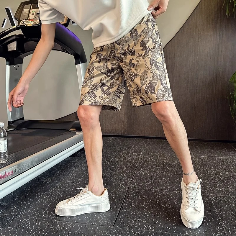 男士休闲宽松花色外穿大裤衩运动短裤潮牌五分裤2025夏季薄款中裤