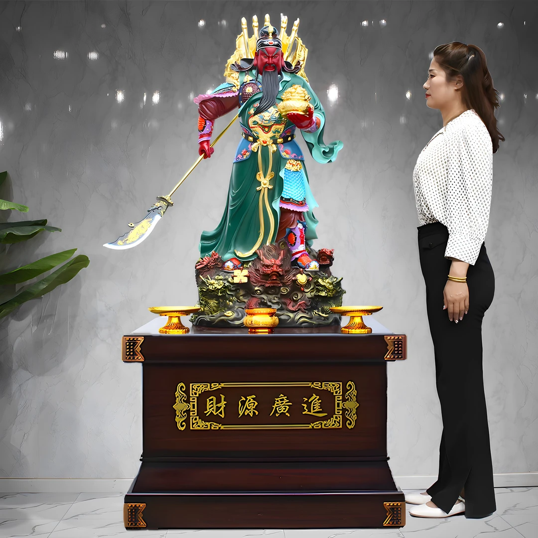 落地招财关公摆件关二爷武财神供奉新中式办公室店铺公司开业礼品