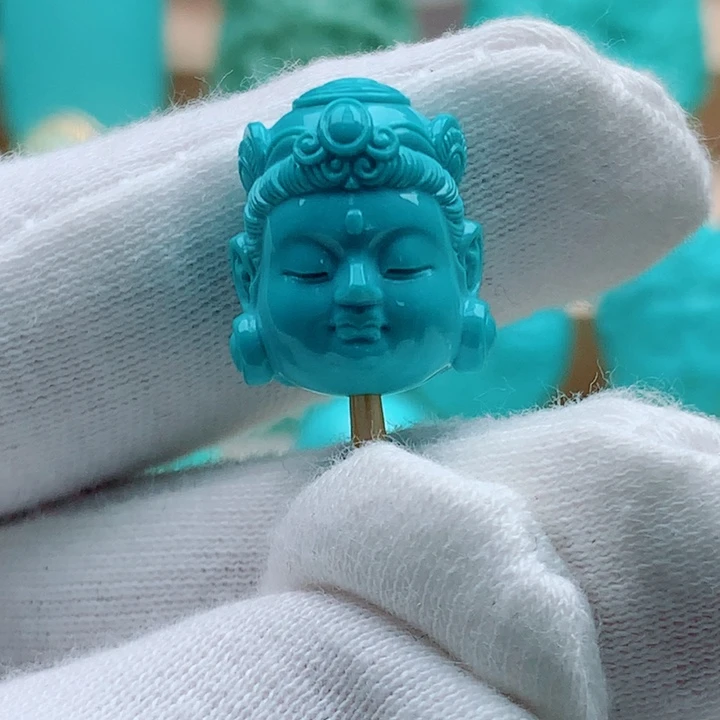 未镶嵌绿松石宝宝观音