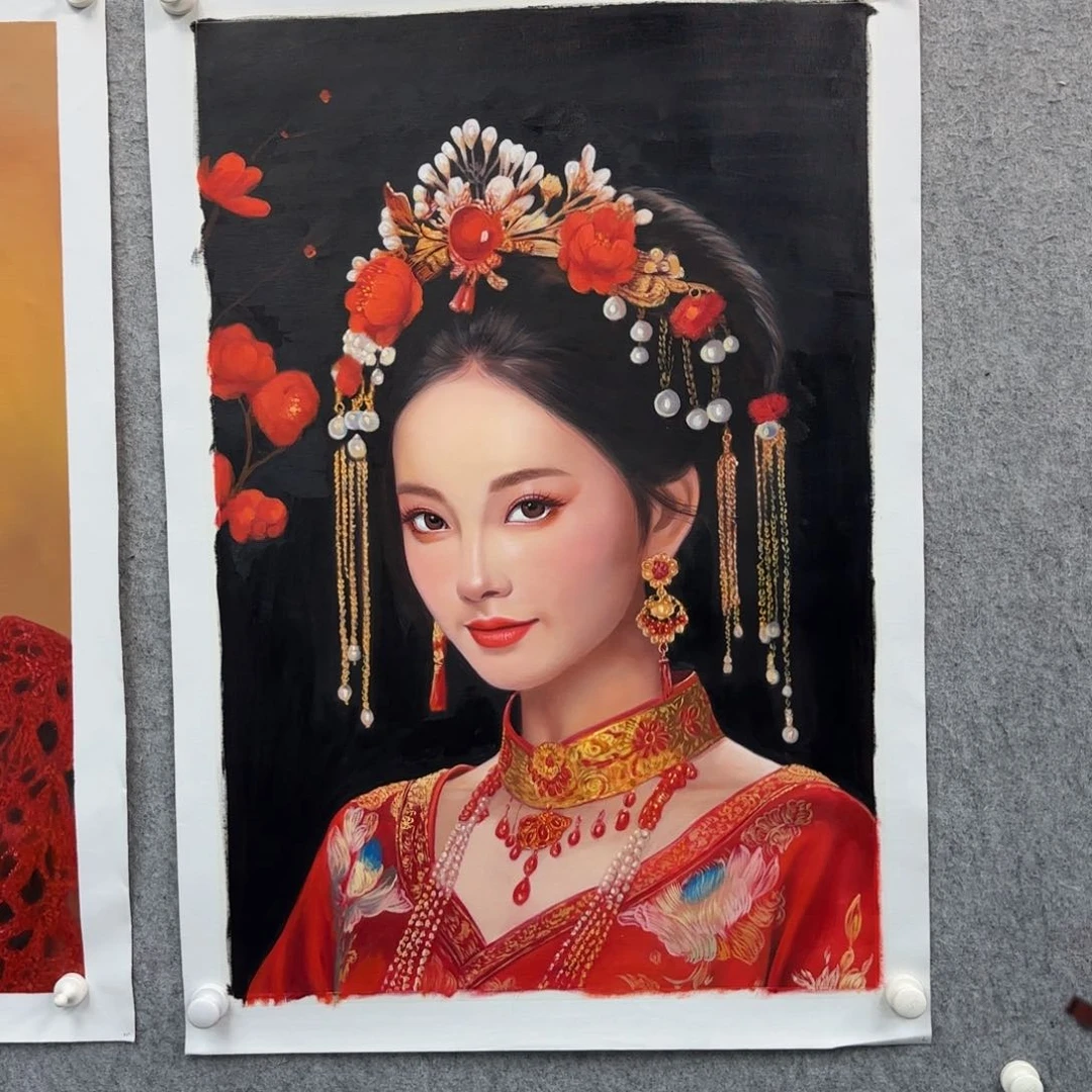 悲鸿弟子陈日新老师画作