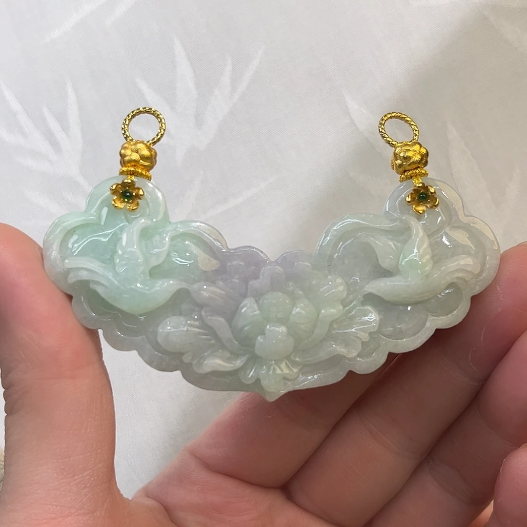 翡翠合金吊坠(赠链)国风