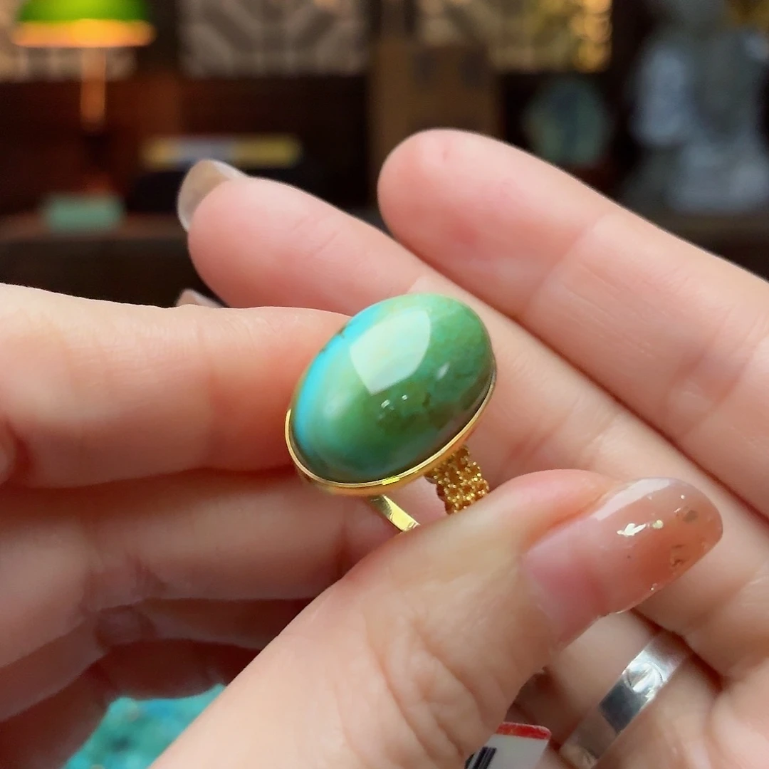 18K金镶嵌绿松石珠宝奇石