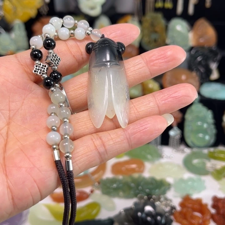 蛇纹石玉未镶嵌吊坠(赠链)