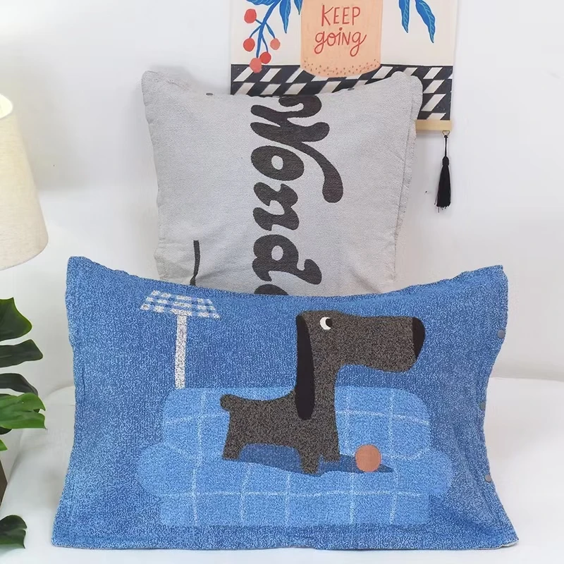 【调皮狗】48/74纯棉纱布加厚可机洗枕套