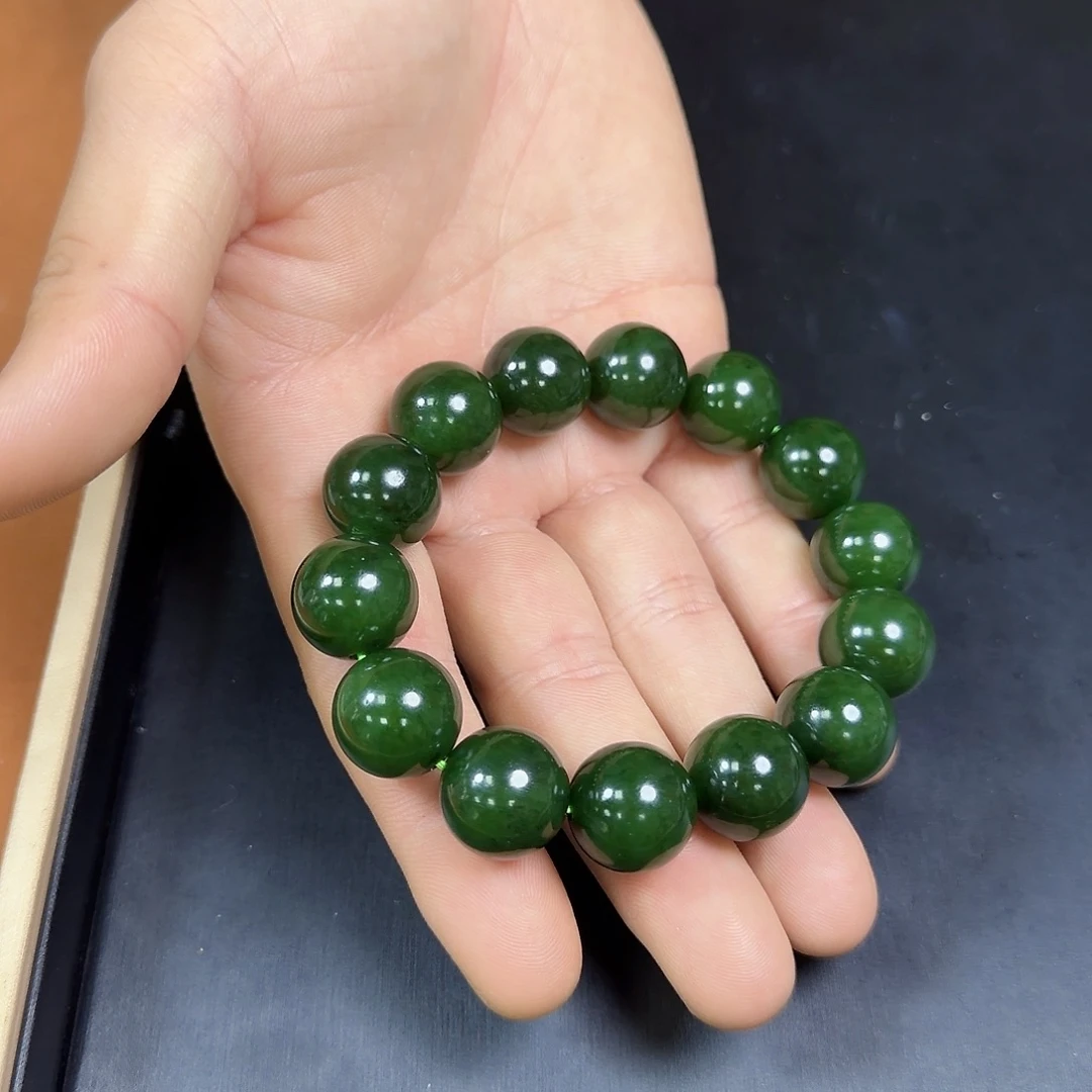 开***心和田玉未镶嵌手串碧玉手串
