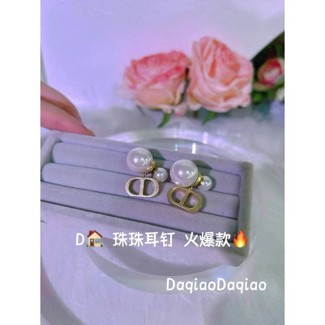 铜合金合成锆石耳饰 D家 珠珠耳环 火爆款 00A132