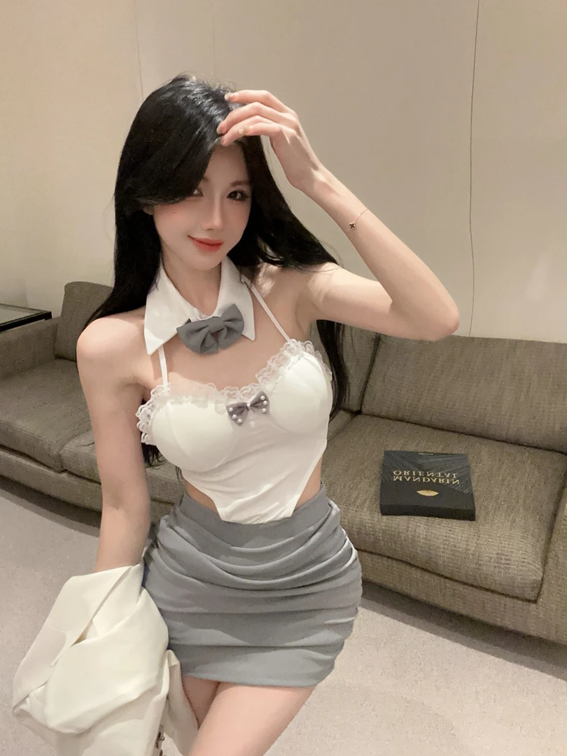 性感纯欲收腰修身网纱包臀连衣裙【A】时尚辣妹蕾丝短款