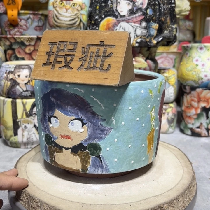 景德镇红陶精品手绘陶瓷