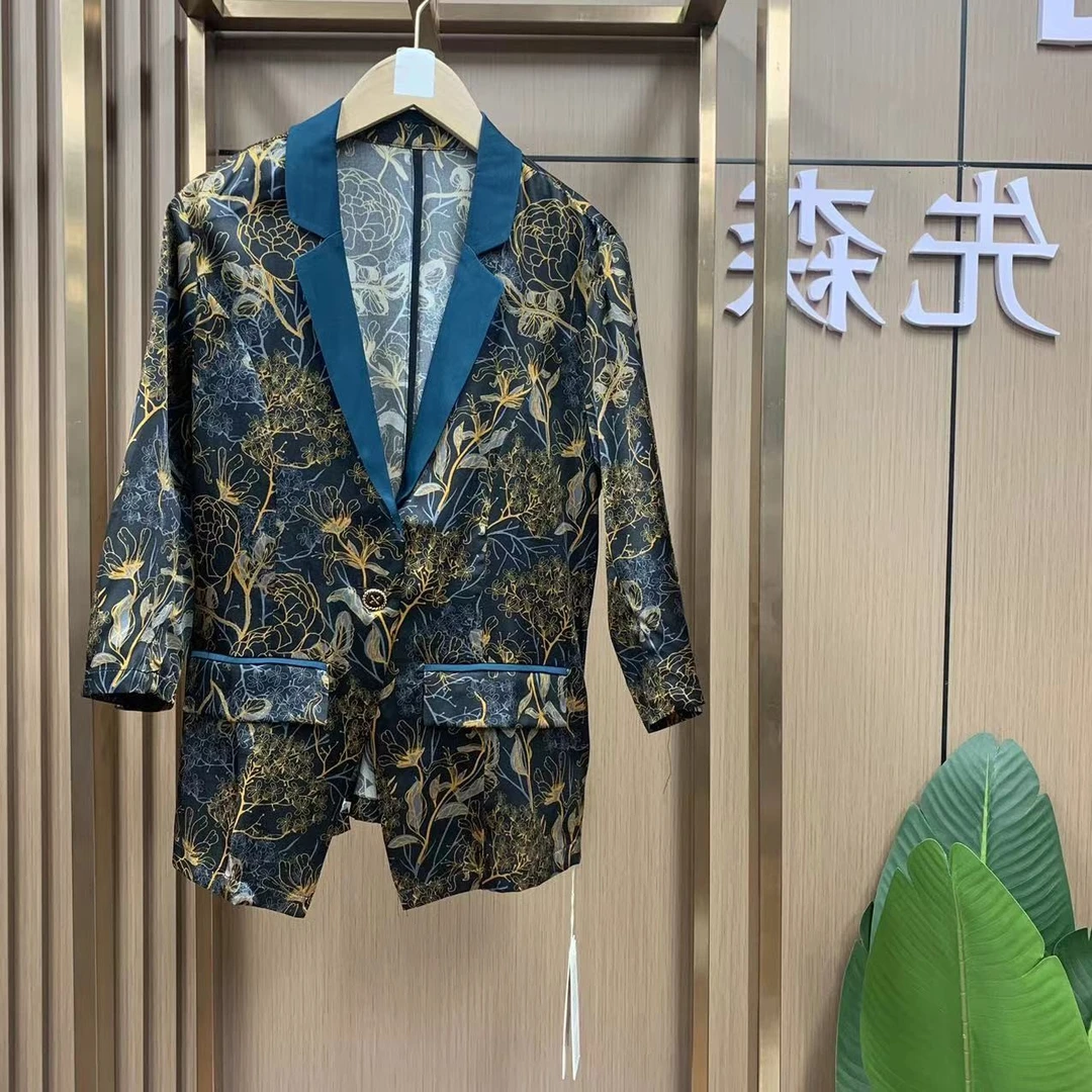 【中先森】高定新款重磅桑蚕丝西装      069