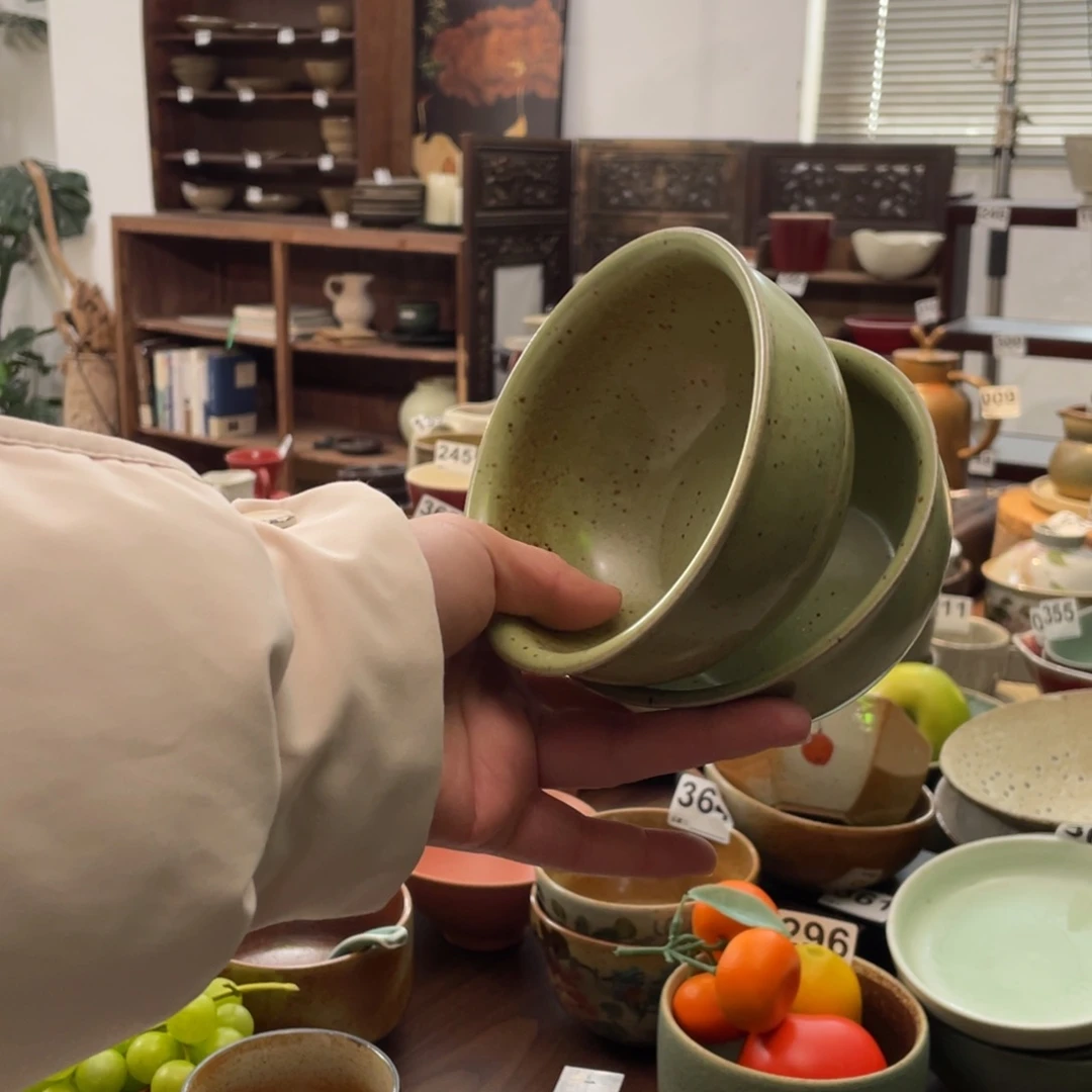 瓷片一对景德镇手工手作