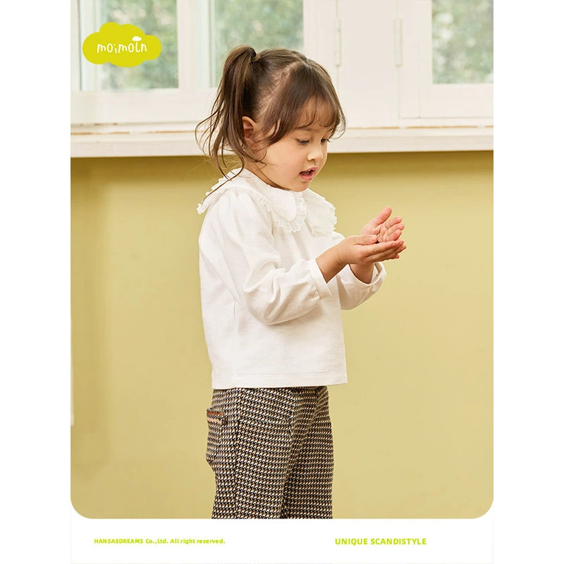 moimoln小云朵童装春季女童休闲上衣长袖T恤女宝打底衫