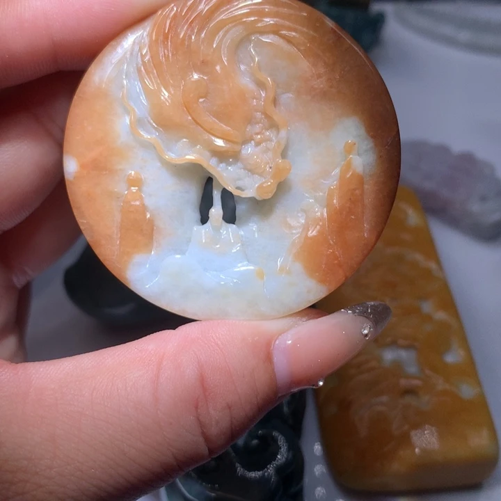 翡翠未镶嵌颈饰保真天然A货翡翠