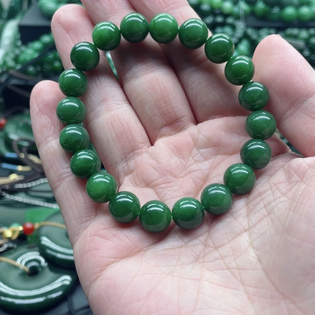和田玉（碧玉）未镶嵌手链