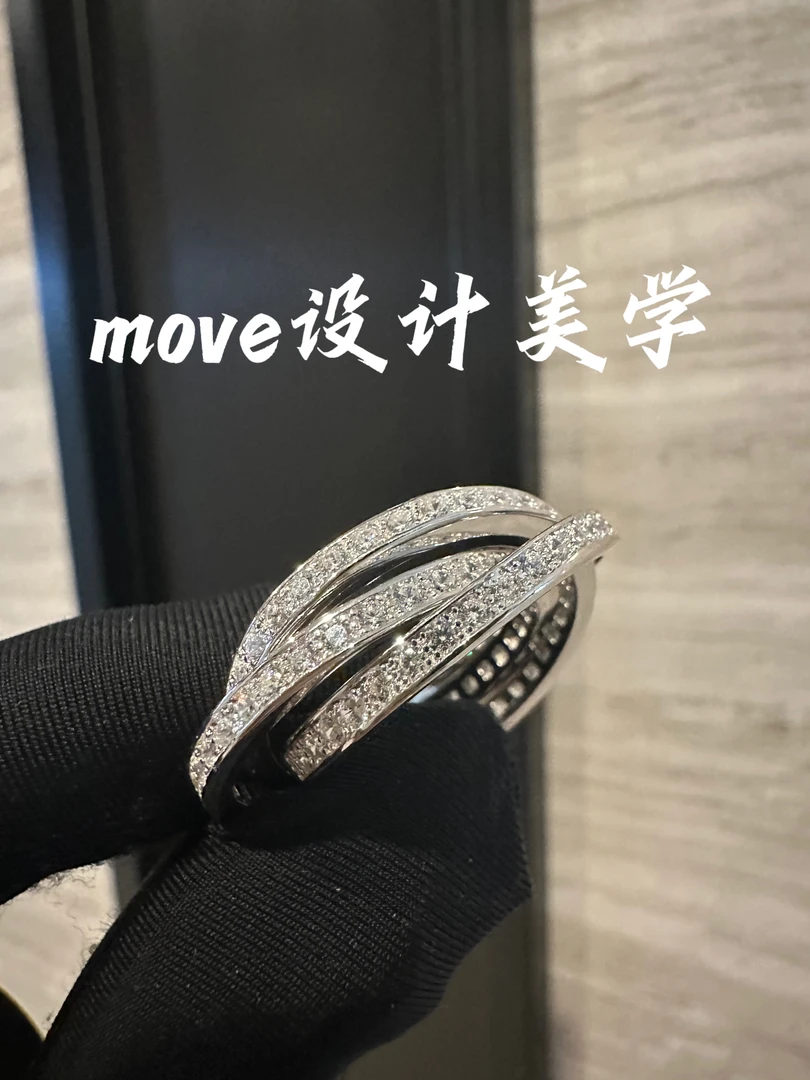 925银合成锆石戒指 【环环相扣】3566