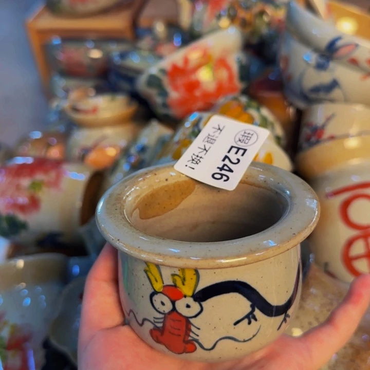 瓷片手工手绘陶瓷细微不一样